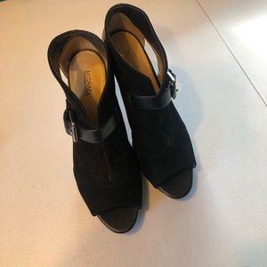 Michael Kors open toe booty pumps